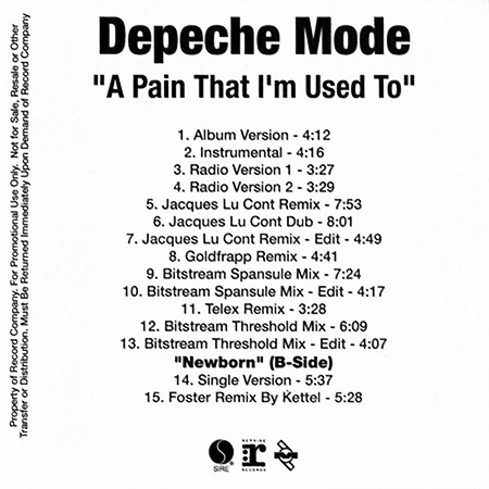 Depeche Mode – A Pain That I'm Used To