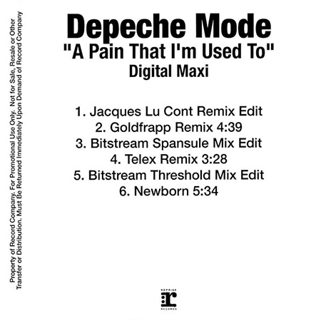 Depeche Mode – A Pain That I'm Used To