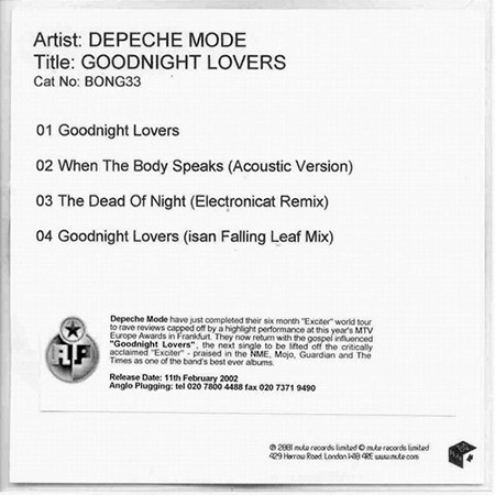 Depeche Mode – Goodnight Lovers