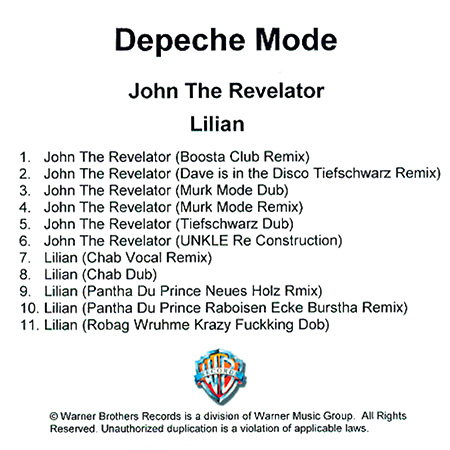 Depeche Mode – John The Revelator / Lilian