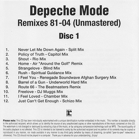 Depeche Mode – Remixes 81–04