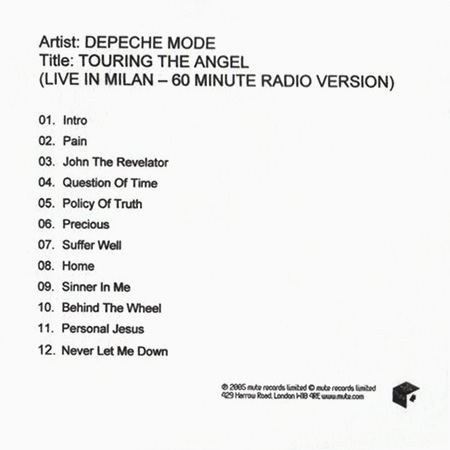 Depeche Mode – Touring The Angel Live In Milan